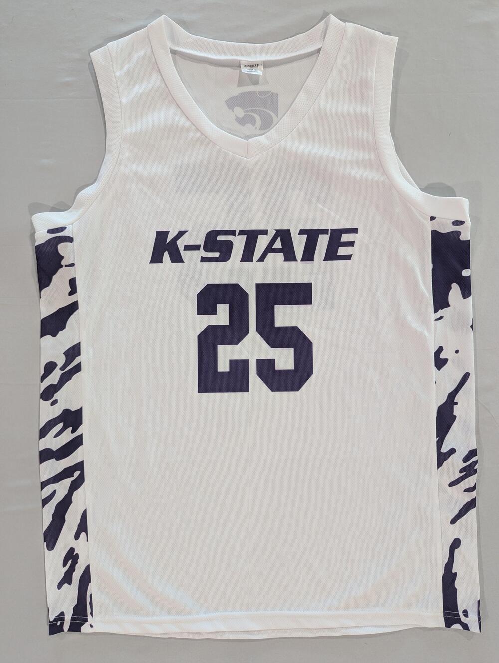 Kansas State Wildcats Jersey Mens Large White NCAA Basketball Success Brands 25